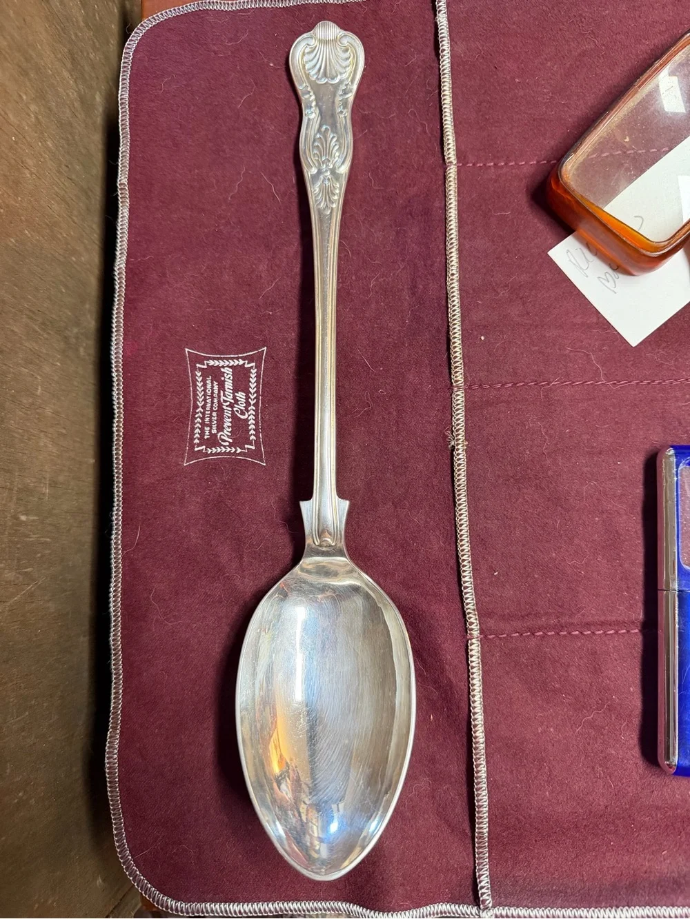 Vintage 13” silver triple plated large basting spoon EPNS A1 Sheffield England